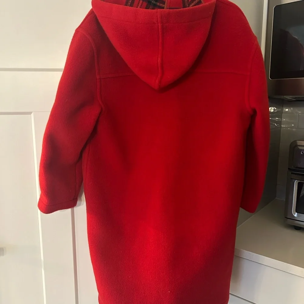 Burberry blue label vintage Red Hooded duffle coat- wool - Picture 10 of 13